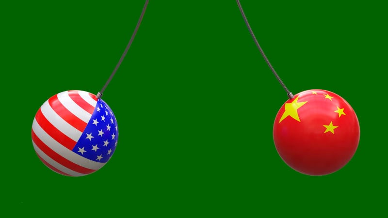 Balls-on-ropes-in-the-colors-of-the-national-flags-of-the-United-States-and-China