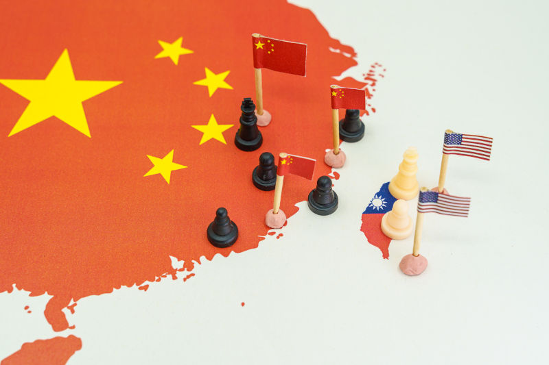 China-and-taiwan-conflict-concept.-China-Taiwan-tensions-are-raising-fears-of-a-conflict
