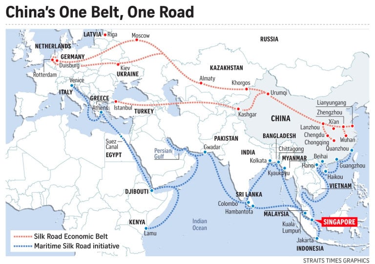 One-Belt-One-Road-map