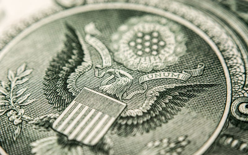 One-US-dollar-bill-super-macro-close-up-