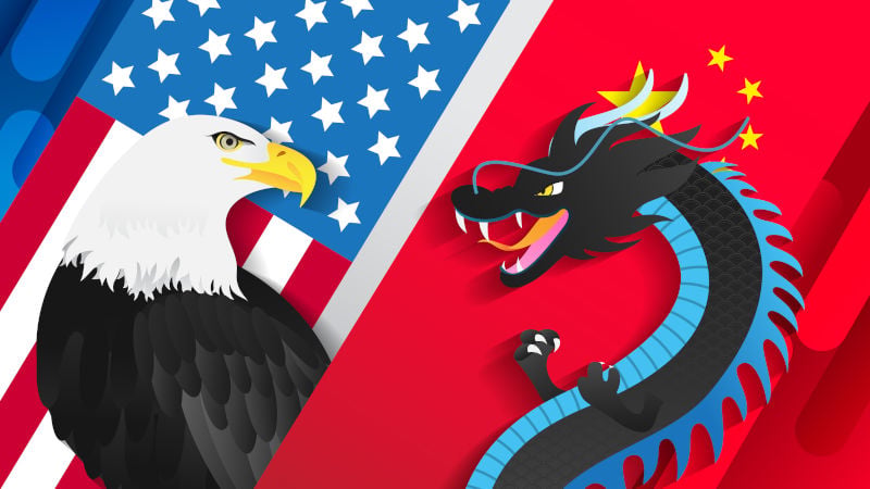 USA-and-China-concept