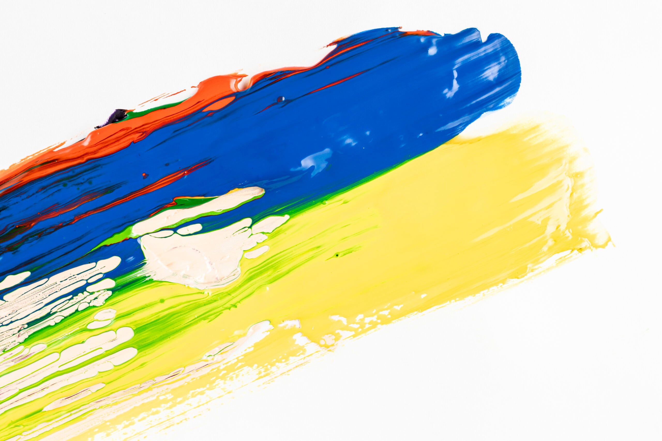 blue-yellow-paint-strokes-white-background
