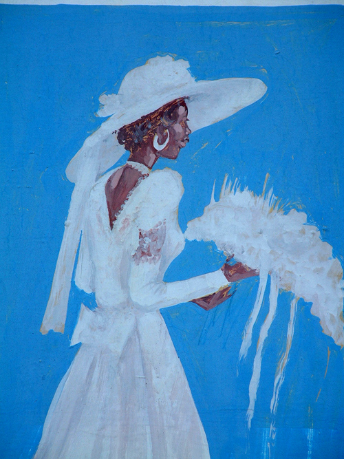 "Burundi Beaute". Street painting for beauty shop. Bujumbura © 2006 Jan Oberg, TFF